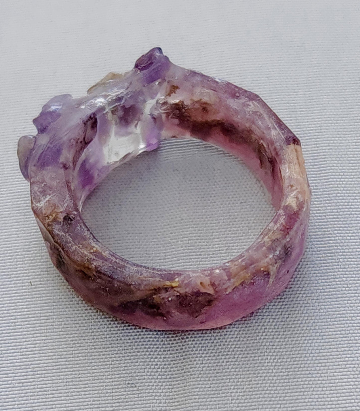 Third Eye Bloom -Amethyst & Mugwort Ring - Psychic Activation and Intuition