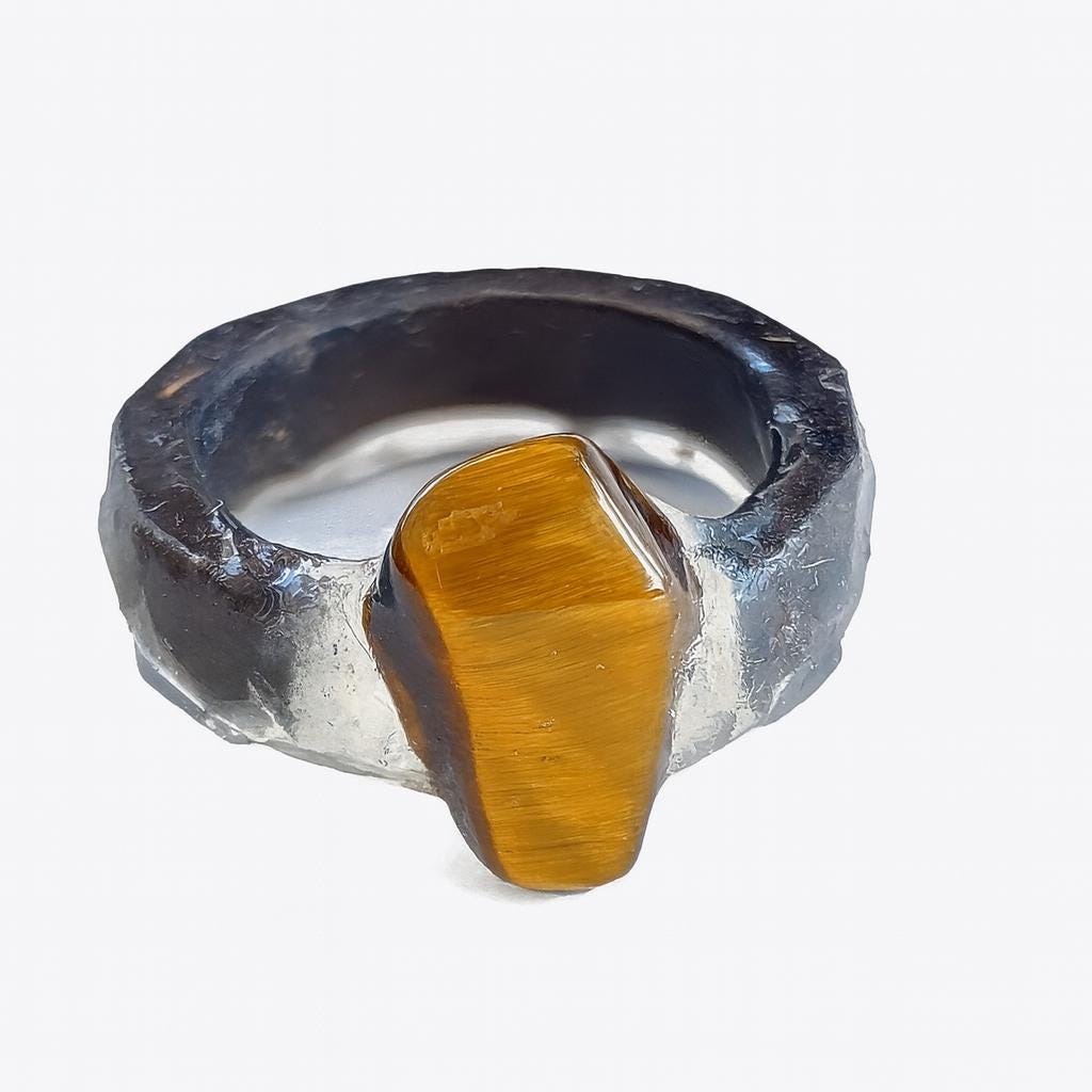 Hexripper – Tiger’s Eye and Black Pepper Ring for Reversal, Warding, and Power Reclamation