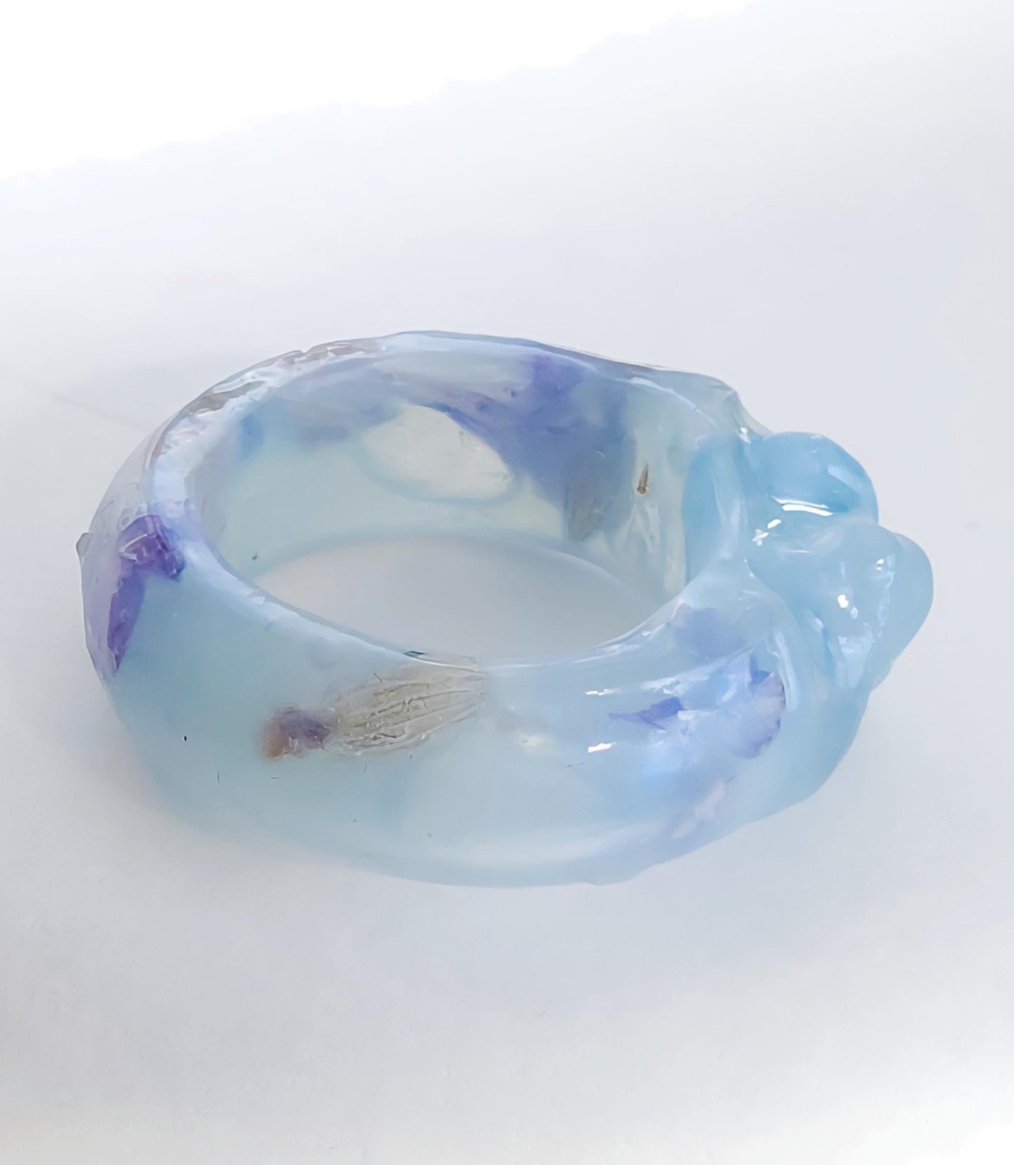 Stillwater Spell – Aquamarine and Lavender Ring - Peace, Healing & Energy Reset